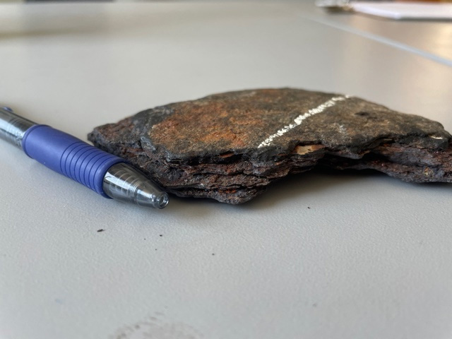A chunk of pipeline that Bromley says fell off after a segment was pulled out of the ground for repairs in rural Oregon. A chunk of pipeline that Bromley says fell off after a segment was pulled out of the ground for repairs in rural Oregon.