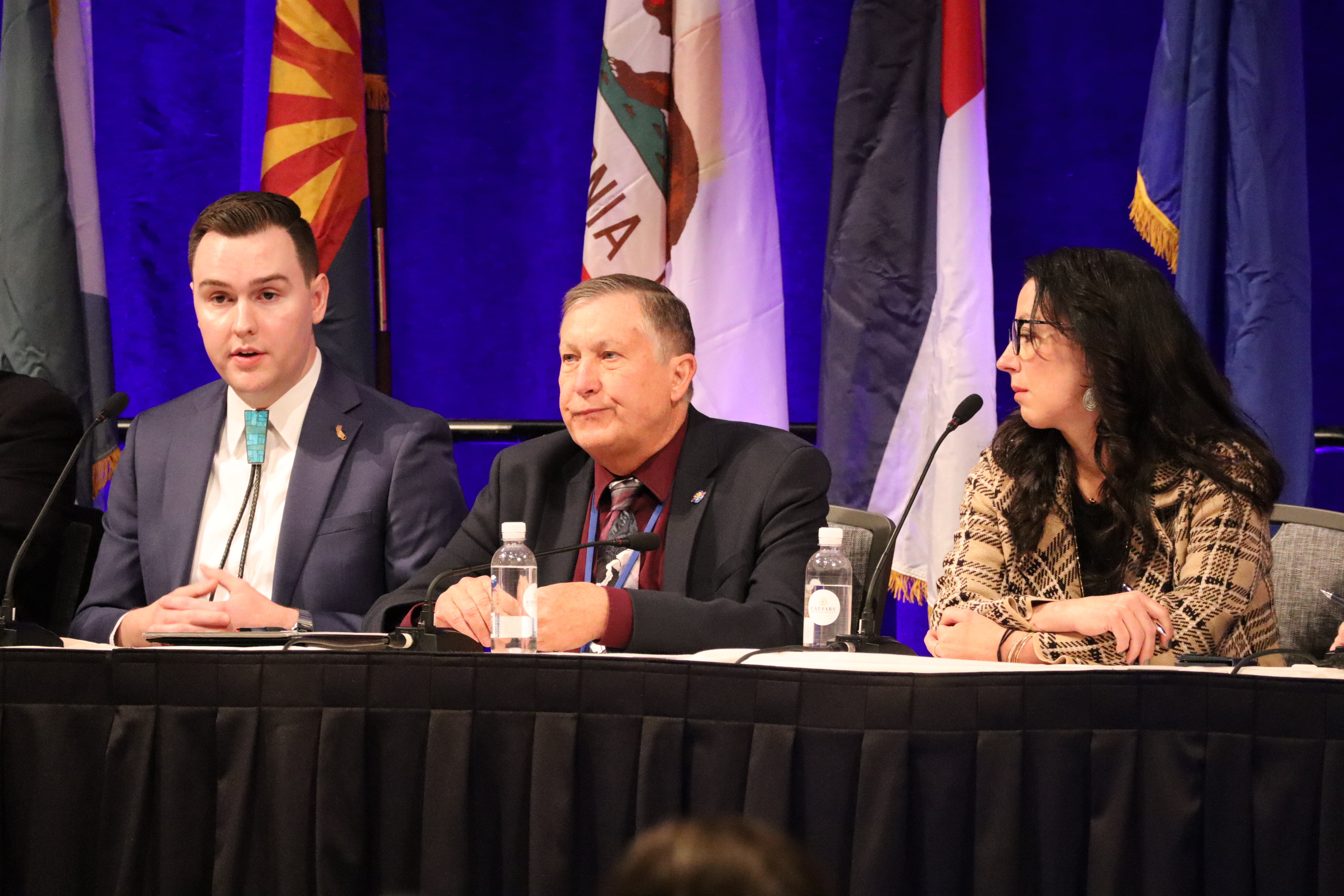 Top state negotiators addressing the Colorado River Water Users Association conference. Top state negotiators addressing the Colorado River Water Users Association conference.
