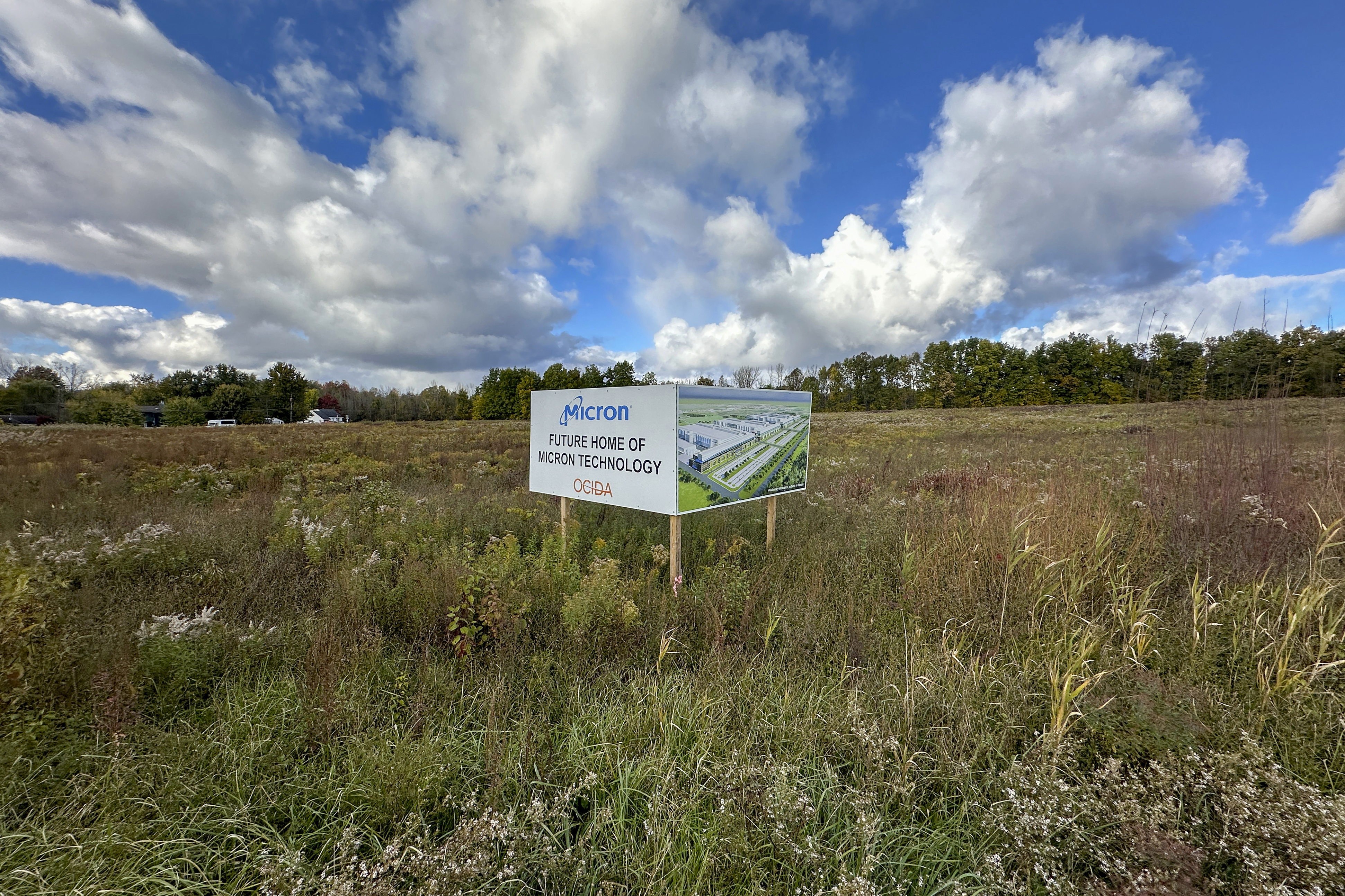 Land slated to be developed by the company Micron Technology pictured. Land slated to be developed by the company Micron Technology pictured.