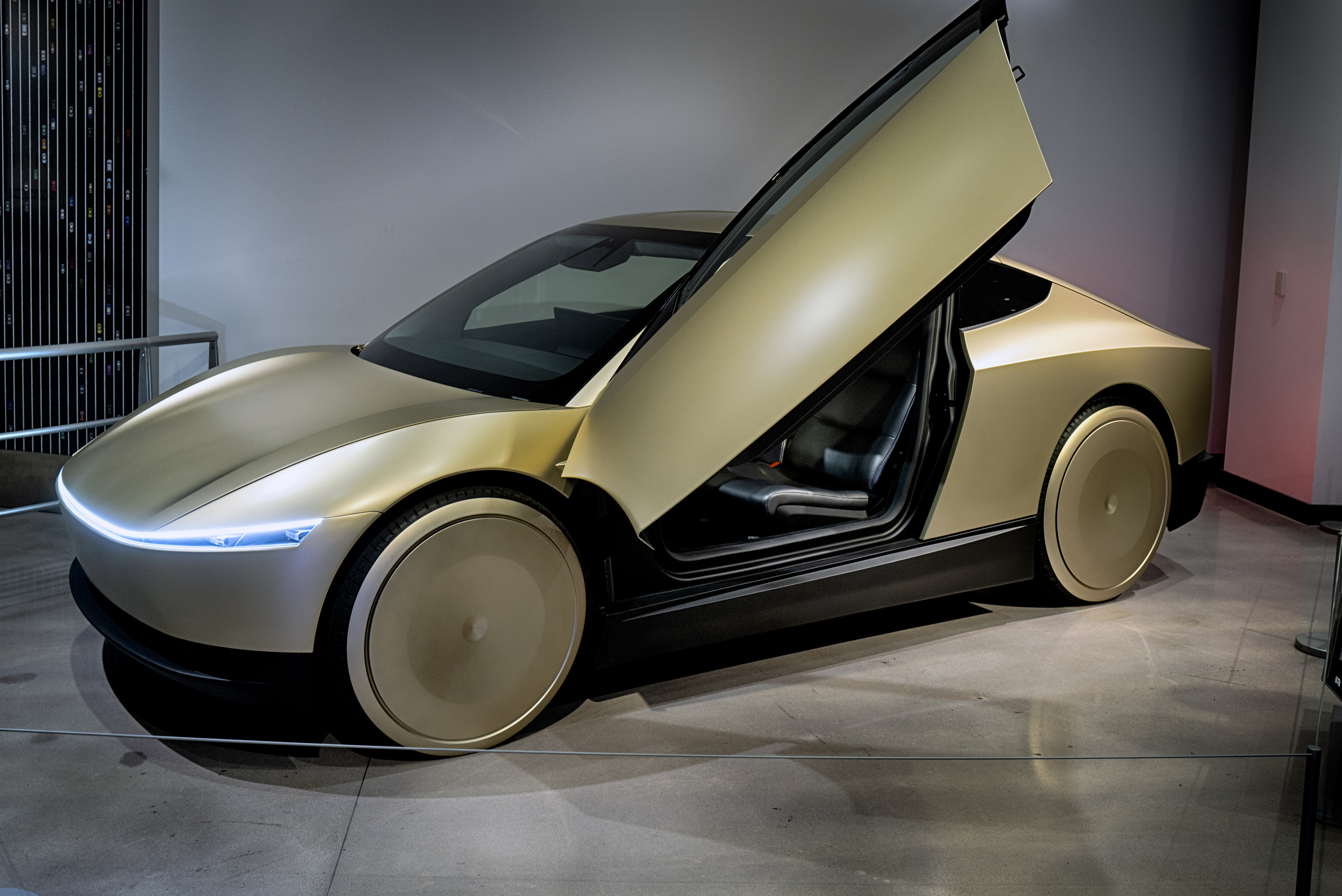A fully functional, preproduction Tesla Cybercab. A fully functional, preproduction Tesla Cybercab.