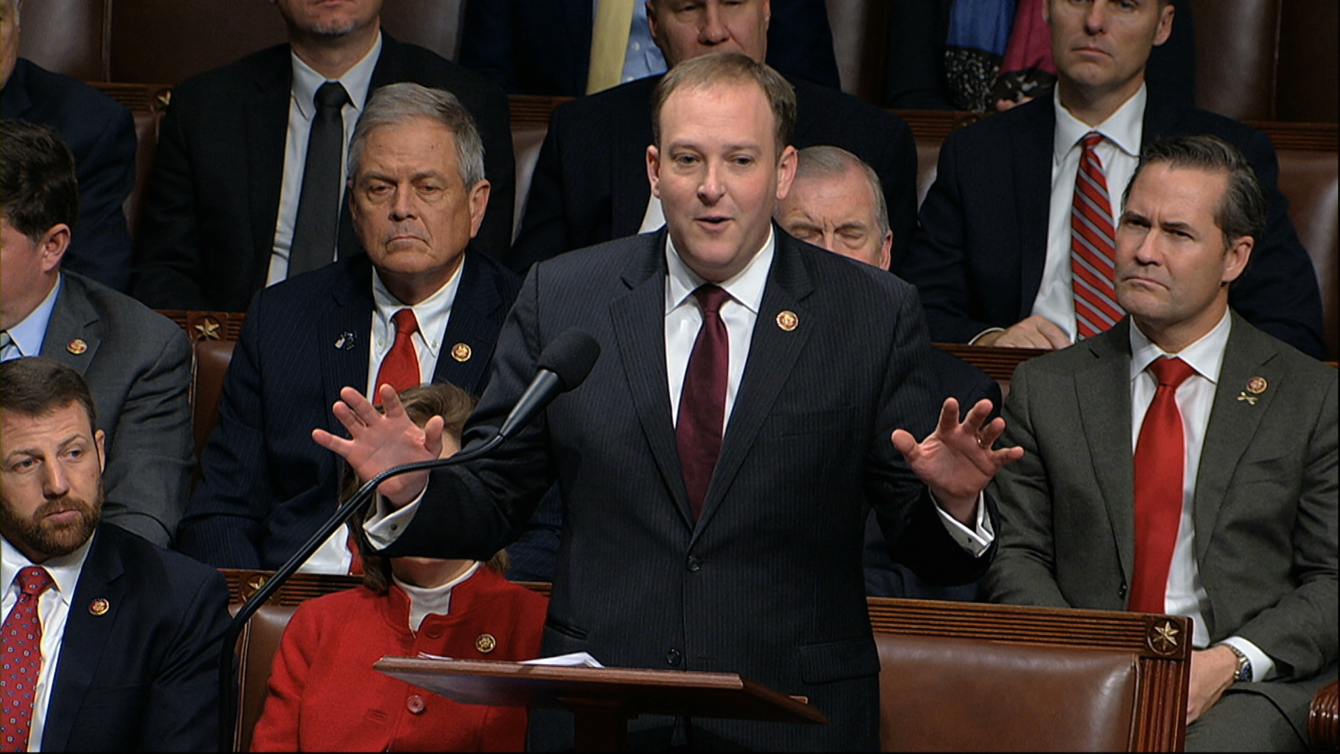 Then-Rep. Lee Zeldin speaks at the House. Then-Rep. Lee Zeldin speaks at the House.