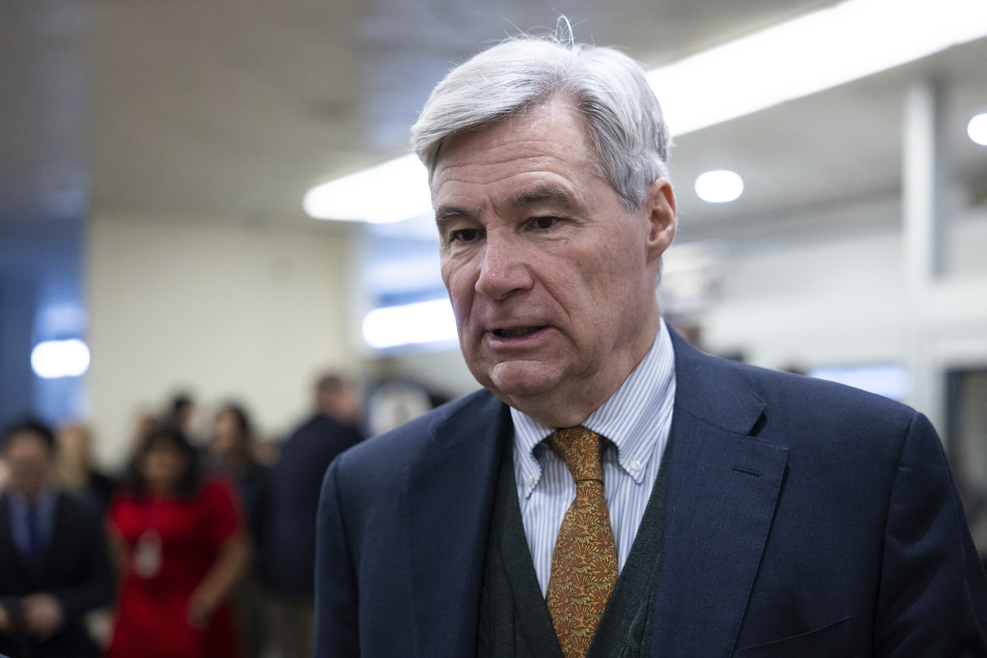 Sen. Sheldon Whitehouse (D-R.I.) walks to a vote at the U.S. Capitol. Sen. Sheldon Whitehouse (D-R.I.) walks to a vote at the U.S. Capitol.
