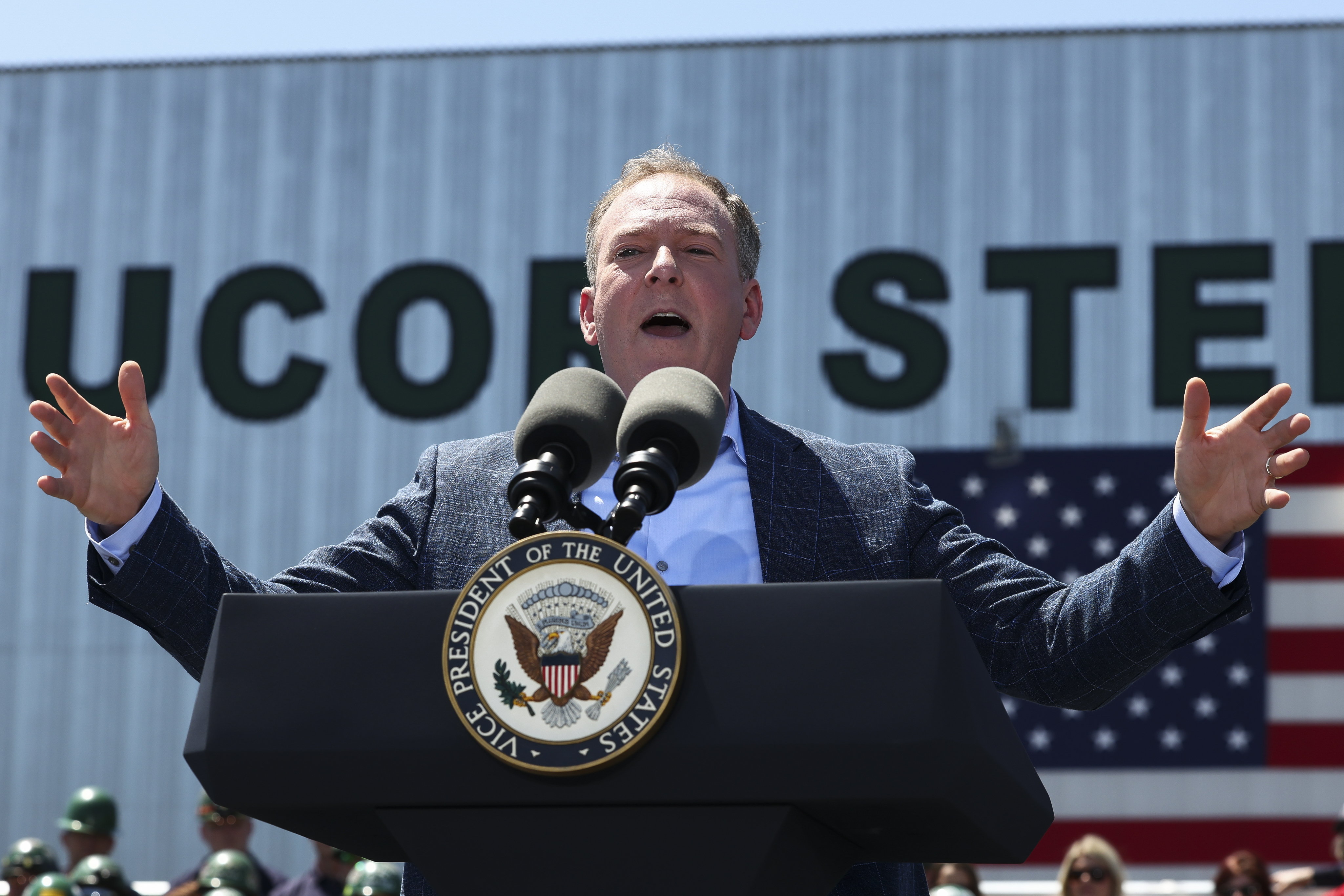 EPA Administrator Lee Zeldin speaks at Nucor Steel Berkeley in Huger, South Carolina, earlier this month. EPA Administrator Lee Zeldin speaks at Nucor Steel Berkeley in Huger, South Carolina, earlier this month.